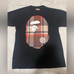 burberry/plaid bape tshirt